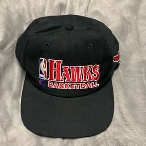 Vintage 90’s Champion NBA Atlanta Hawks Basketball Snapback Hat Cap Unisex OSFM